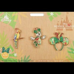 Minnie Mouse Main Attraction Tiki Room Pin Set
